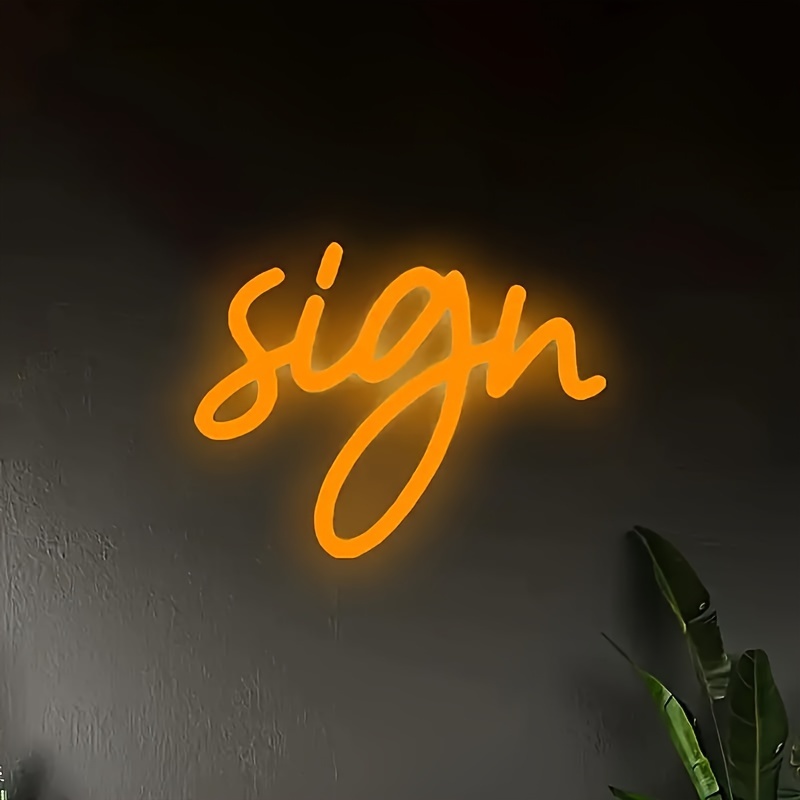 Customizable LED Neon Sign With 2 Lines