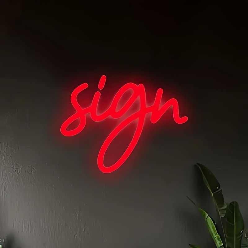 Customizable LED Neon Sign With 2 Lines