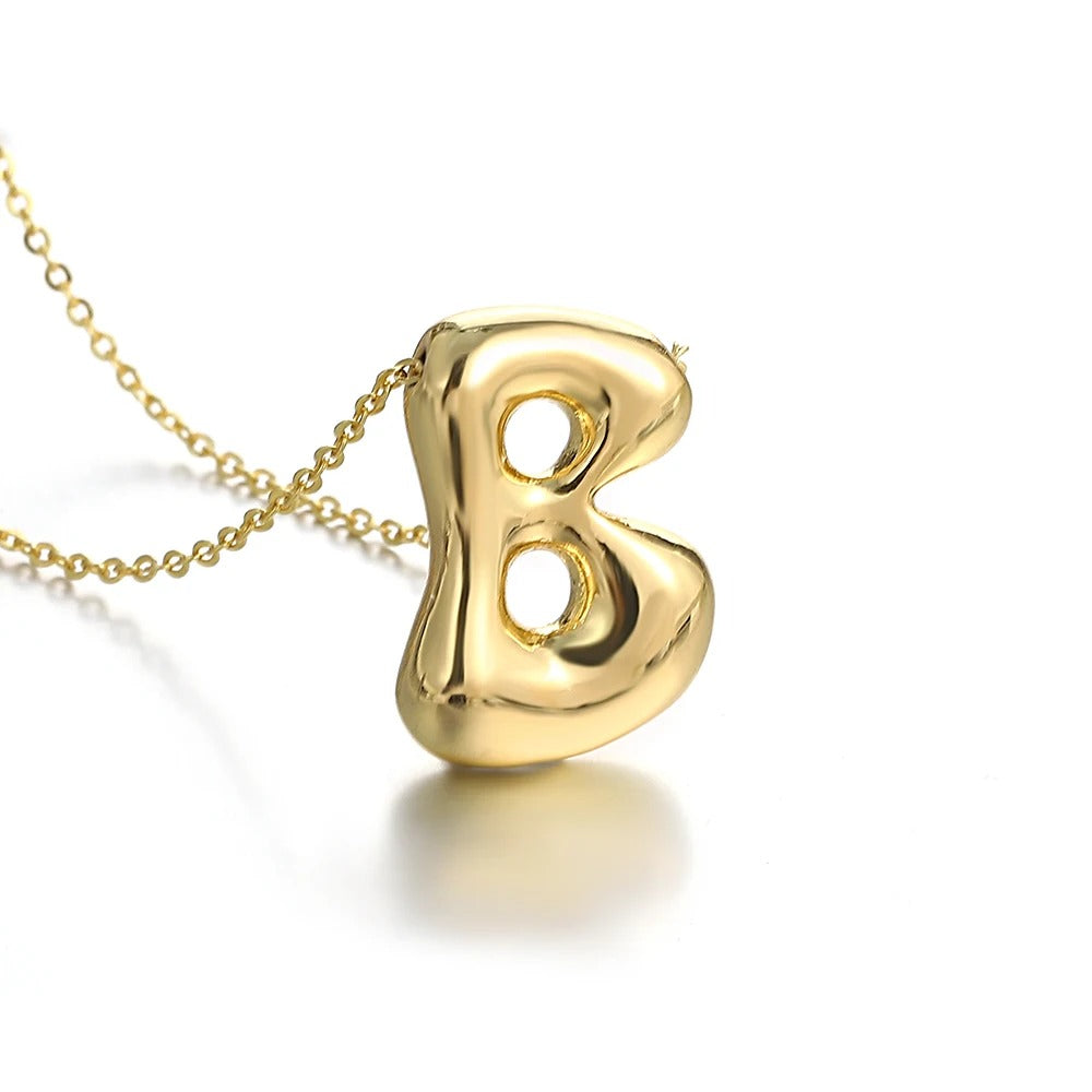 Bubble Initial Letter Necklace-Customized Jewel
