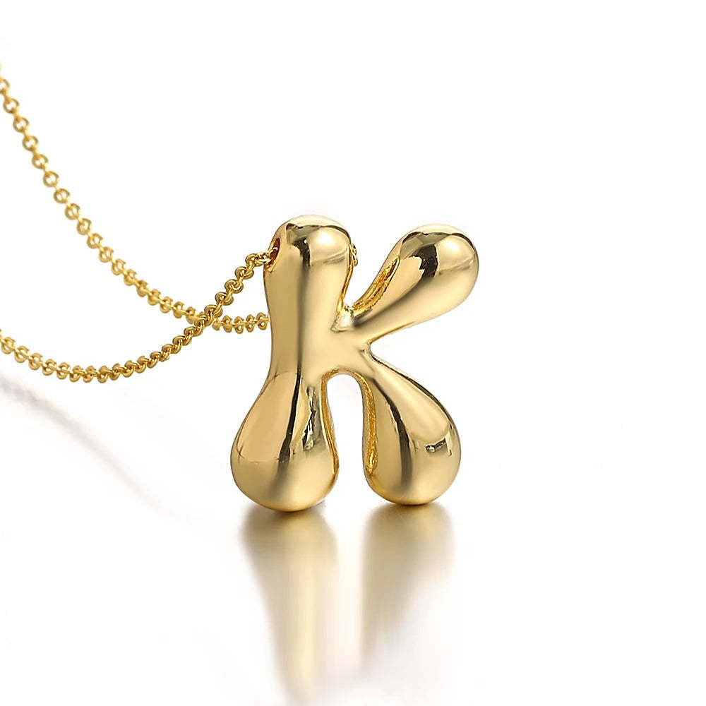 Bubble Initial Letter Necklace-Customized Jewel