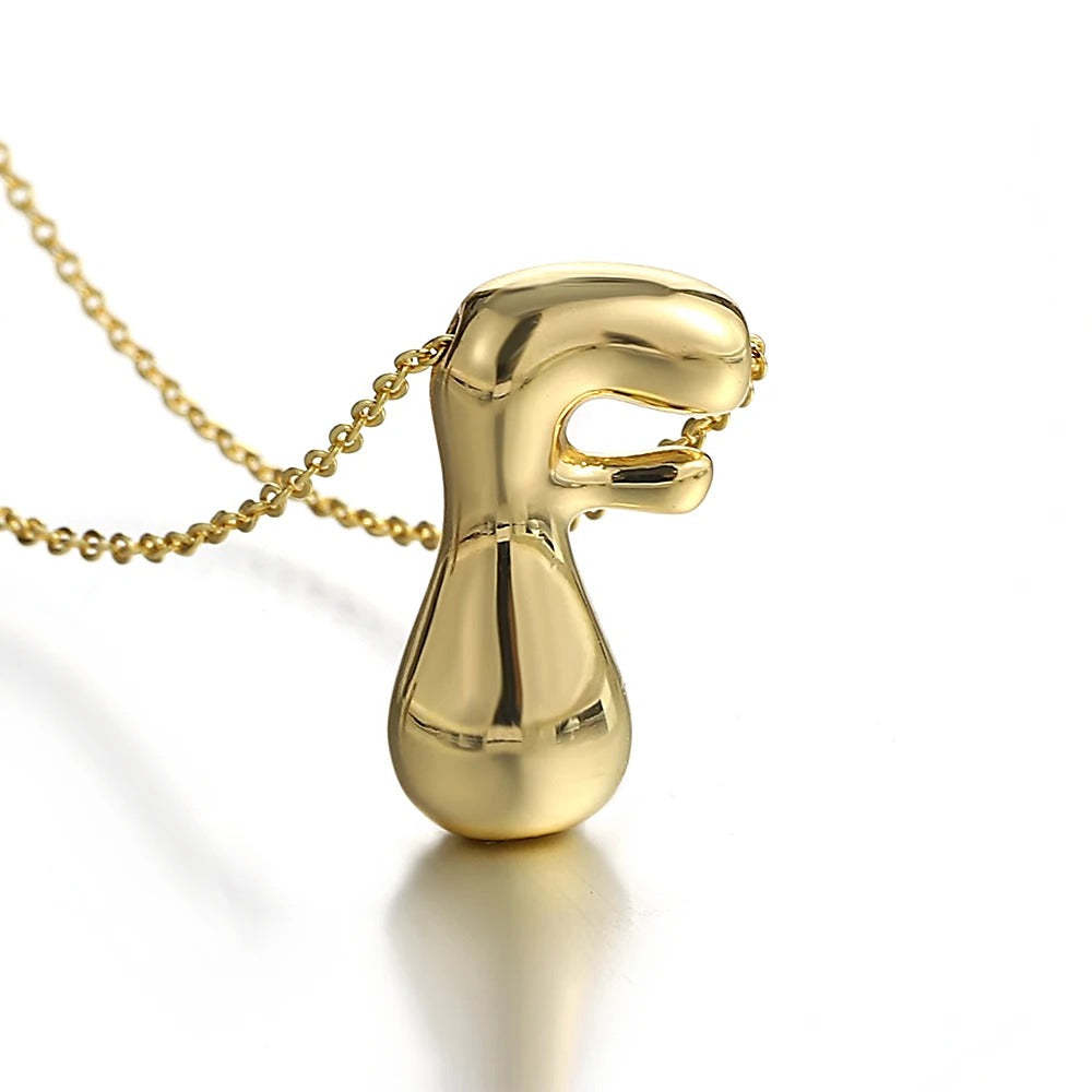 Bubble Initial Letter Necklace-Customized Jewel