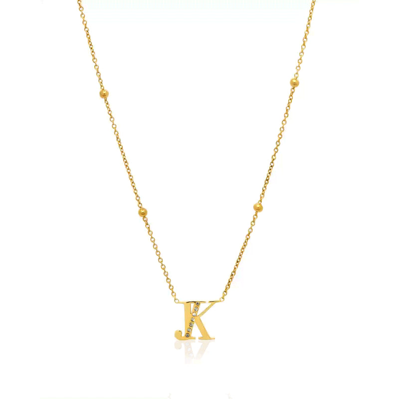 Double Initial Crystal Necklace-Customized Jewel