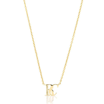 Double Initial Crystal Necklace-Customized Jewel