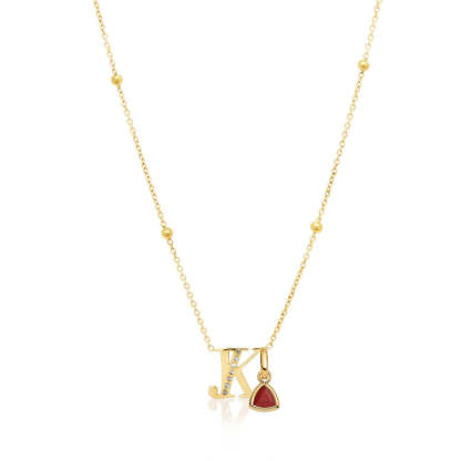 Double Initial Crystal Necklace-Customized Jewel
