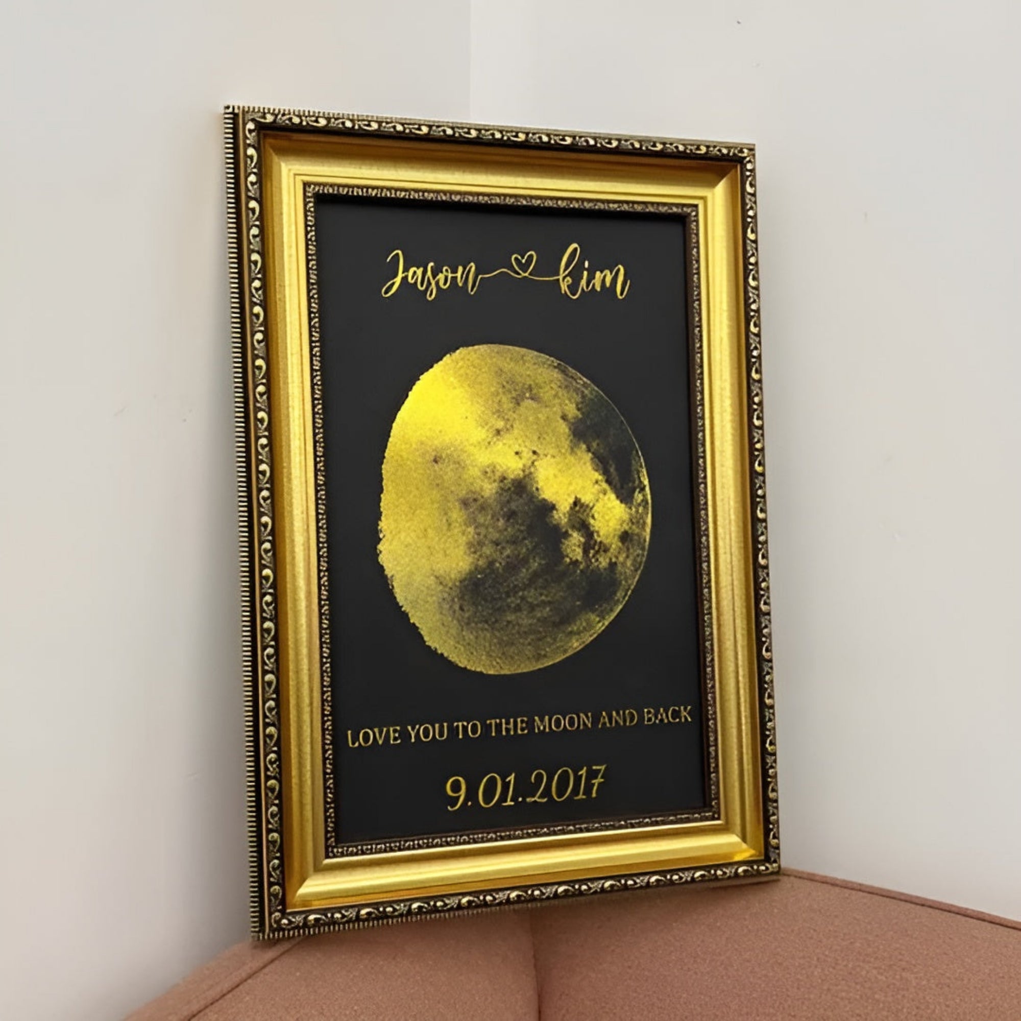 Custom Moon Phase Couple Frame-Customized Jewel