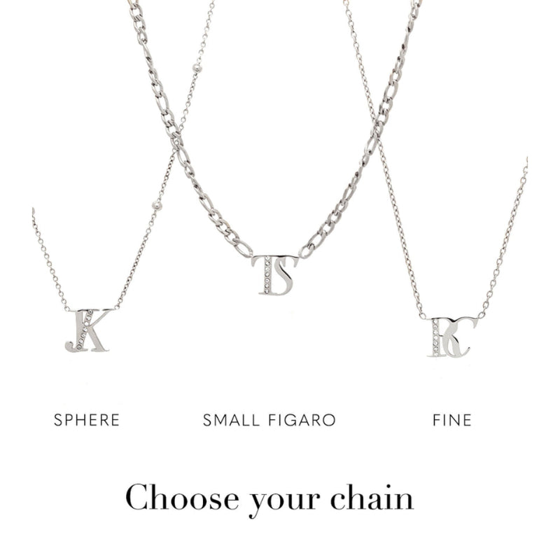Double Initial Crystal Necklace-Customized Jewel