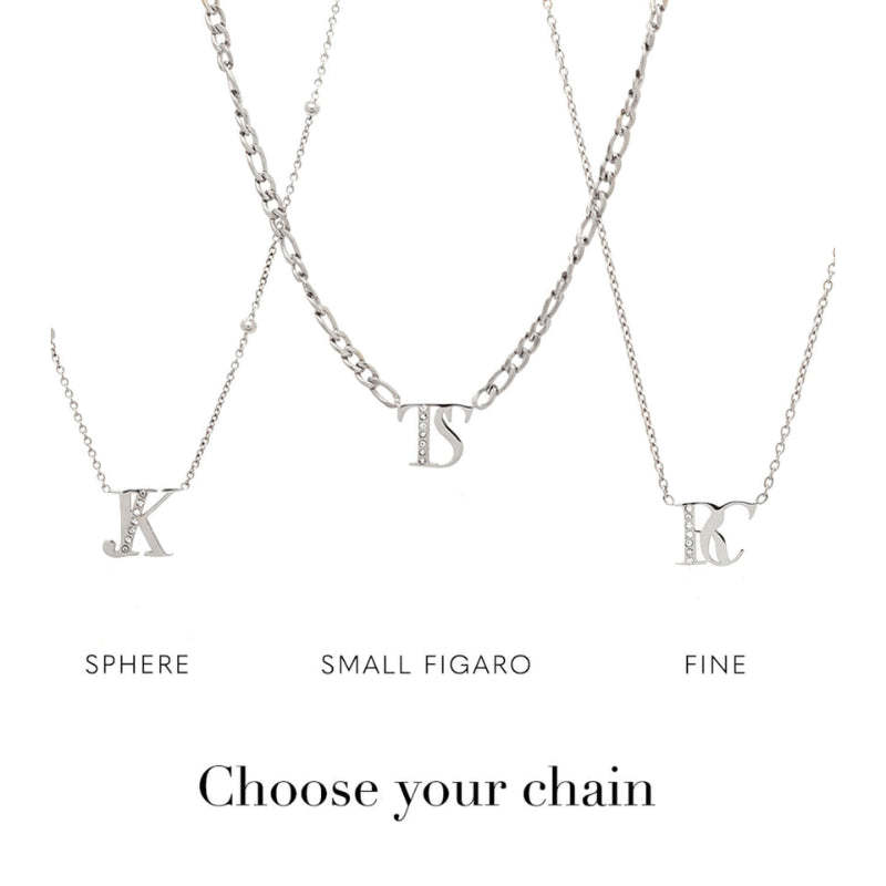 Double Initial Crystal Necklace-Customized Jewel