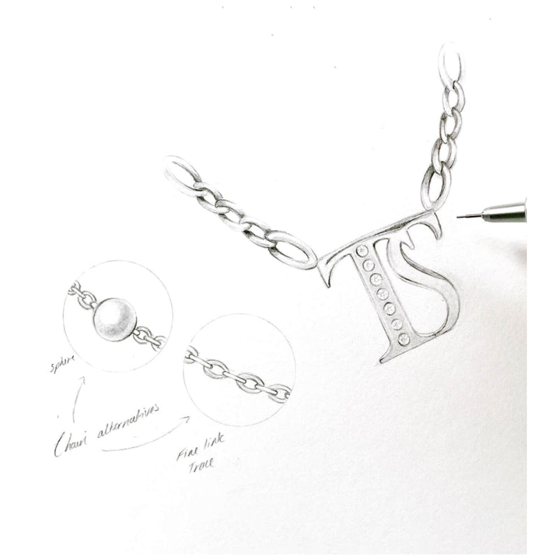 Double Initial Crystal Necklace-Customized Jewel