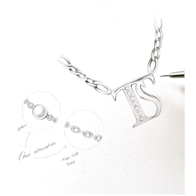 Double Initial Crystal Necklace-Customized Jewel