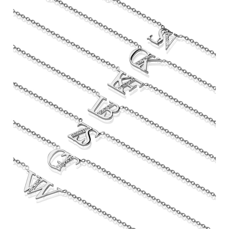 Double Initial Crystal Necklace-Customized Jewel