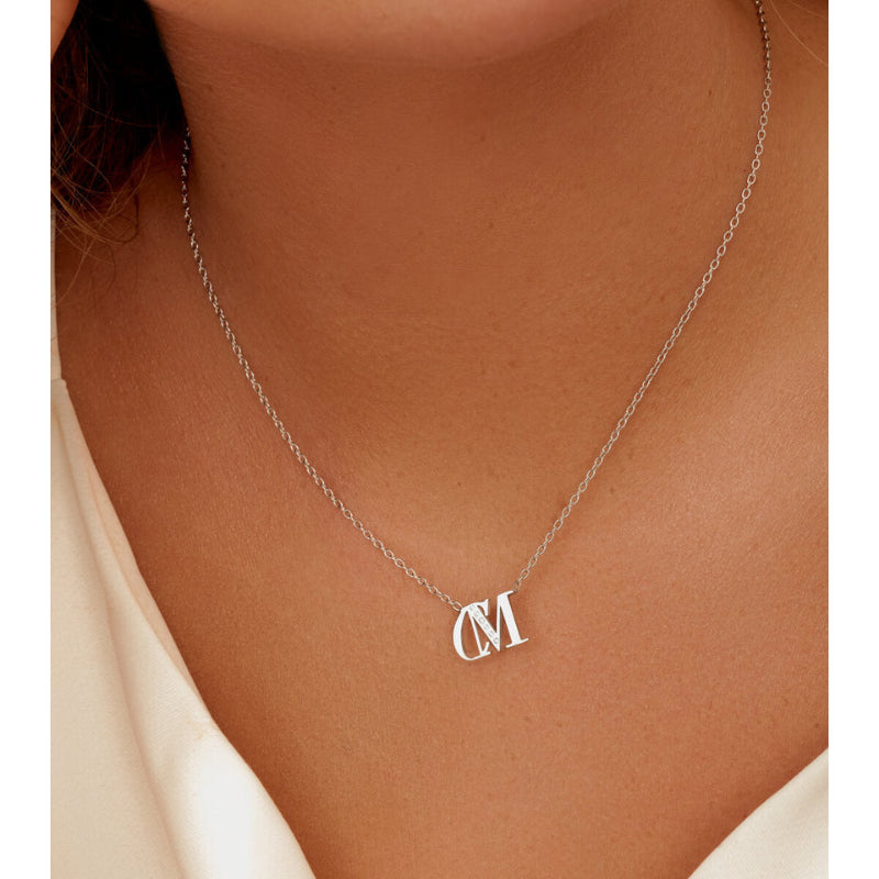Double Initial Crystal Necklace-Customized Jewel
