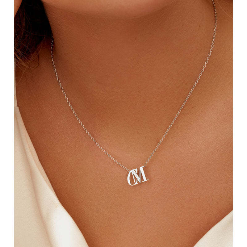 Double Initial Crystal Necklace-Customized Jewel