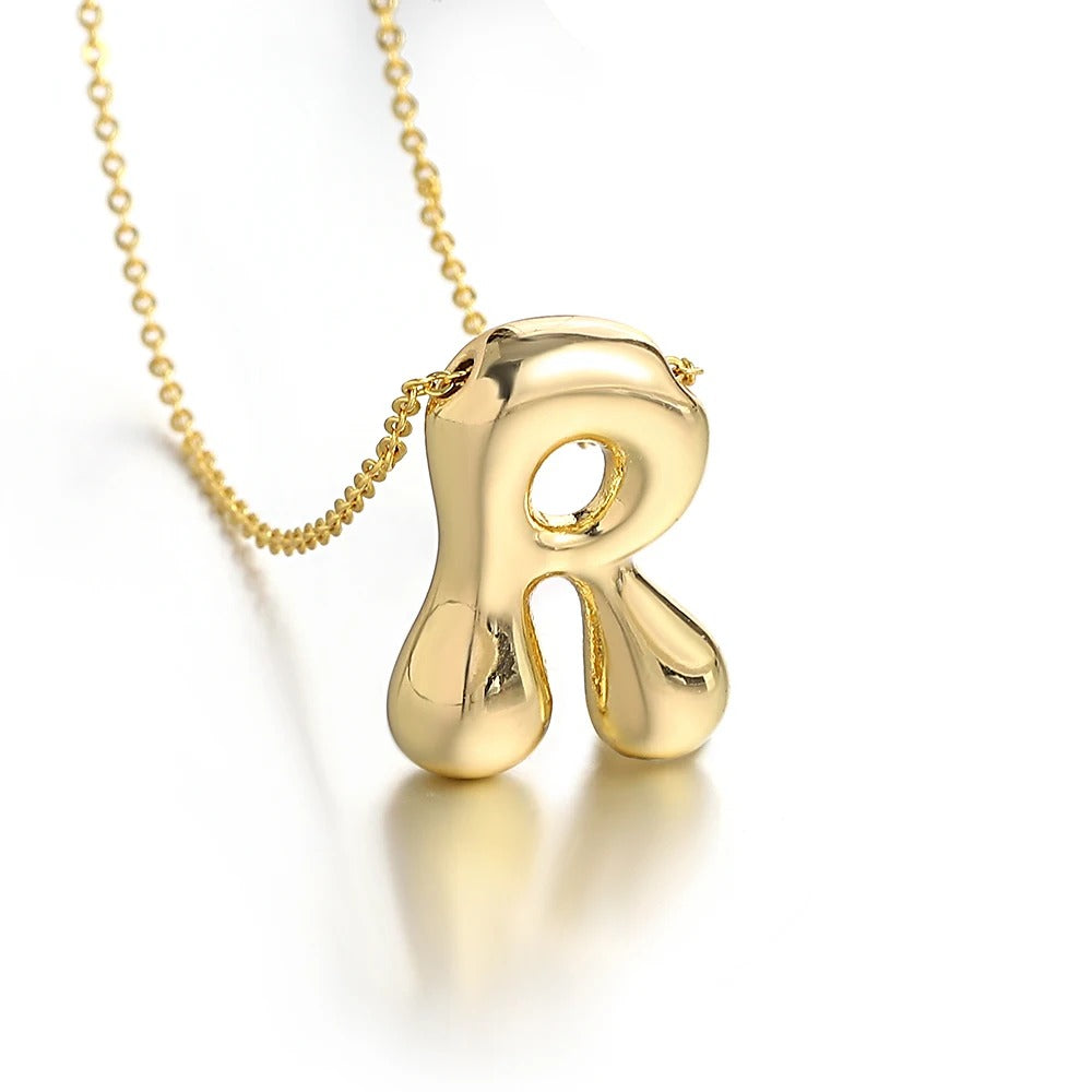 Bubble Initial Letter Necklace-Customized Jewel