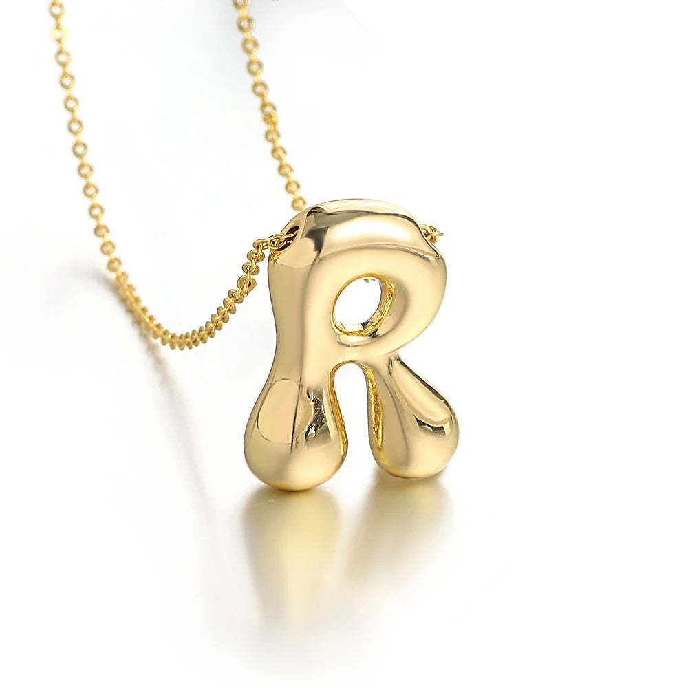 Bubble Initial Letter Necklace-Customized Jewel
