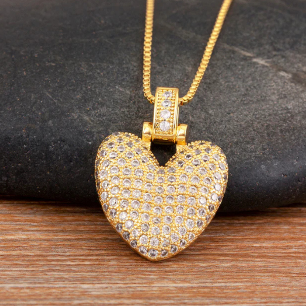 Crystal Embedded Initial Letter Necklace-Customized Jewel