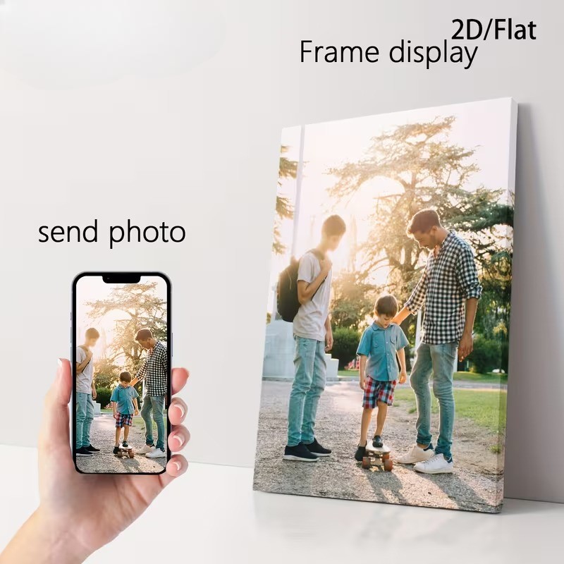 2D Flat, One Wooden Framed Poster