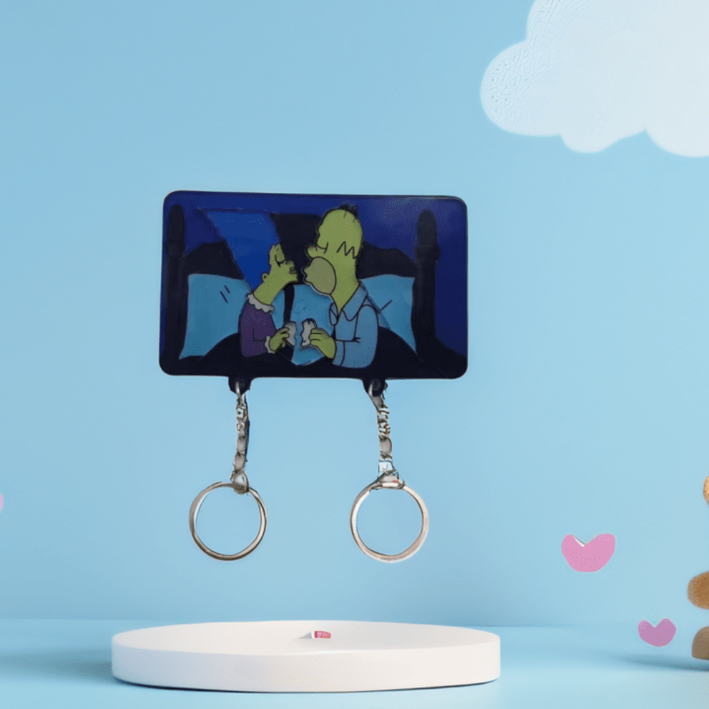 Enchanted Dual Cartoon Character Keychain-Customized Jewel