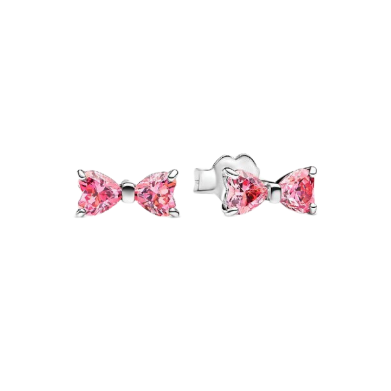Twist Bow Ring Set With Cubic Zirconia Accents-Customized Jewel