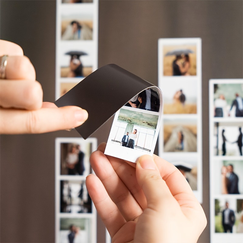 Customized photo strip refrigerator magnets