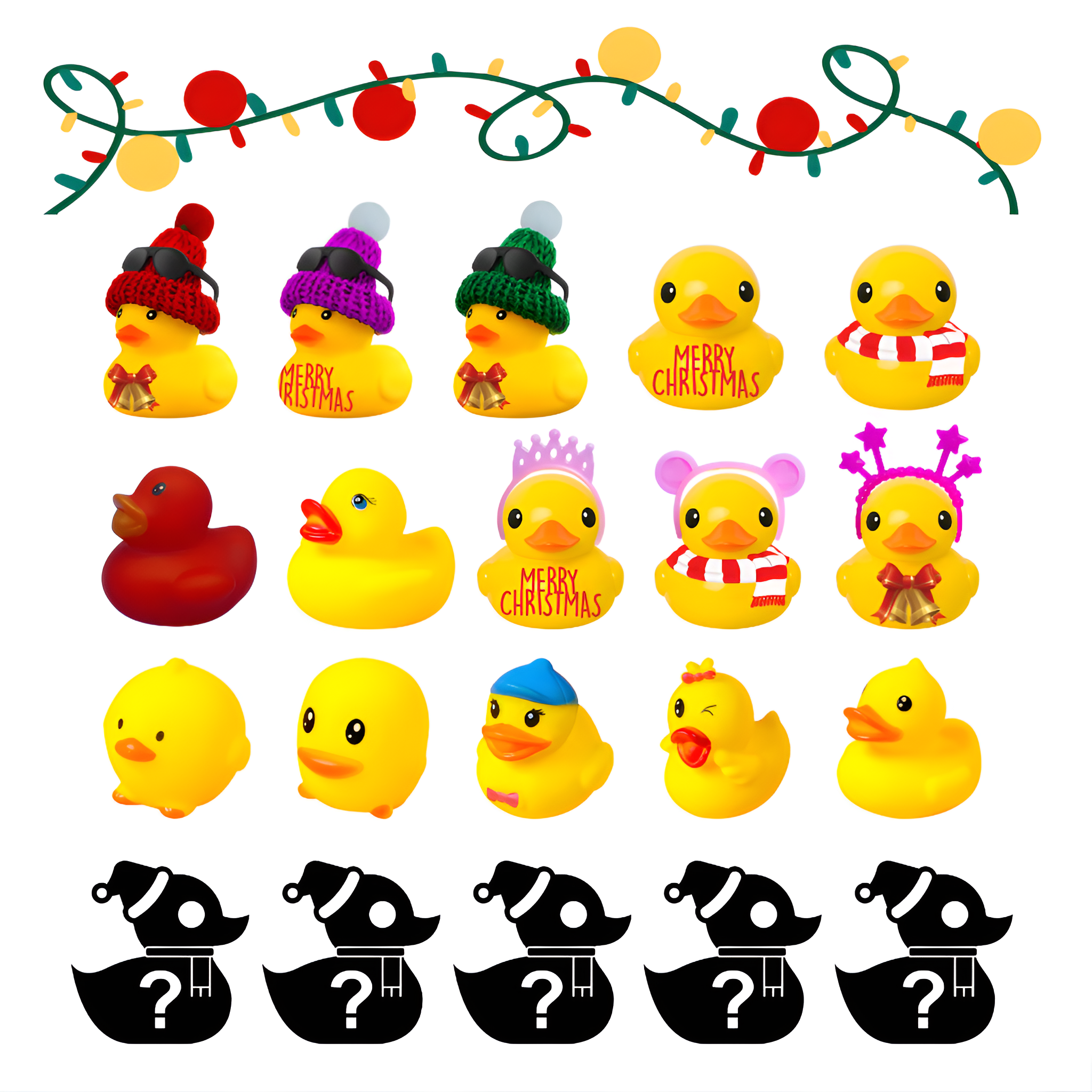 Holiday Countdown Rubber Duck Advent Gift Box