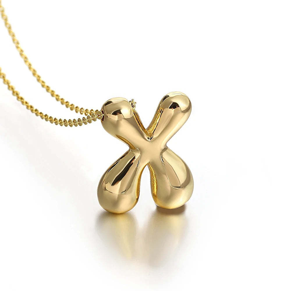Bubble Initial Letter Necklace-Customized Jewel