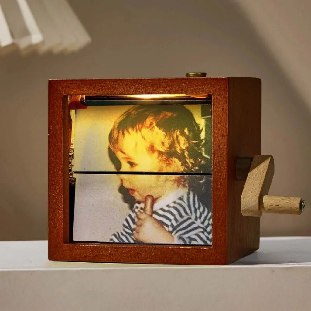 Custom Photo Flipbook Frame With Turning Handle For Gifts