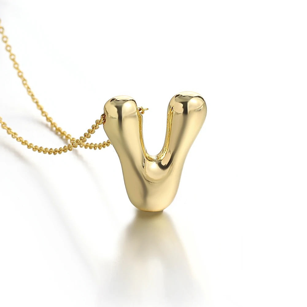 Bubble Initial Letter Necklace-Customized Jewel