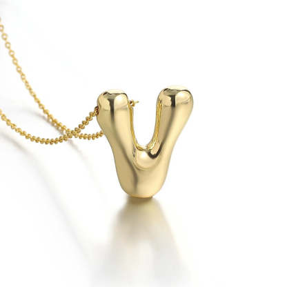 Bubble Initial Letter Necklace-Customized Jewel