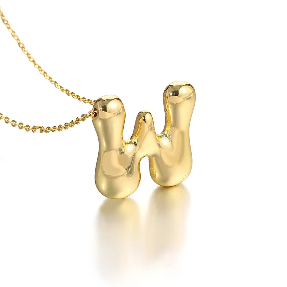 Bubble Initial Letter Necklace-Customized Jewel