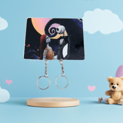 Enchanted Dual Cartoon Character Keychain-Customized Jewel