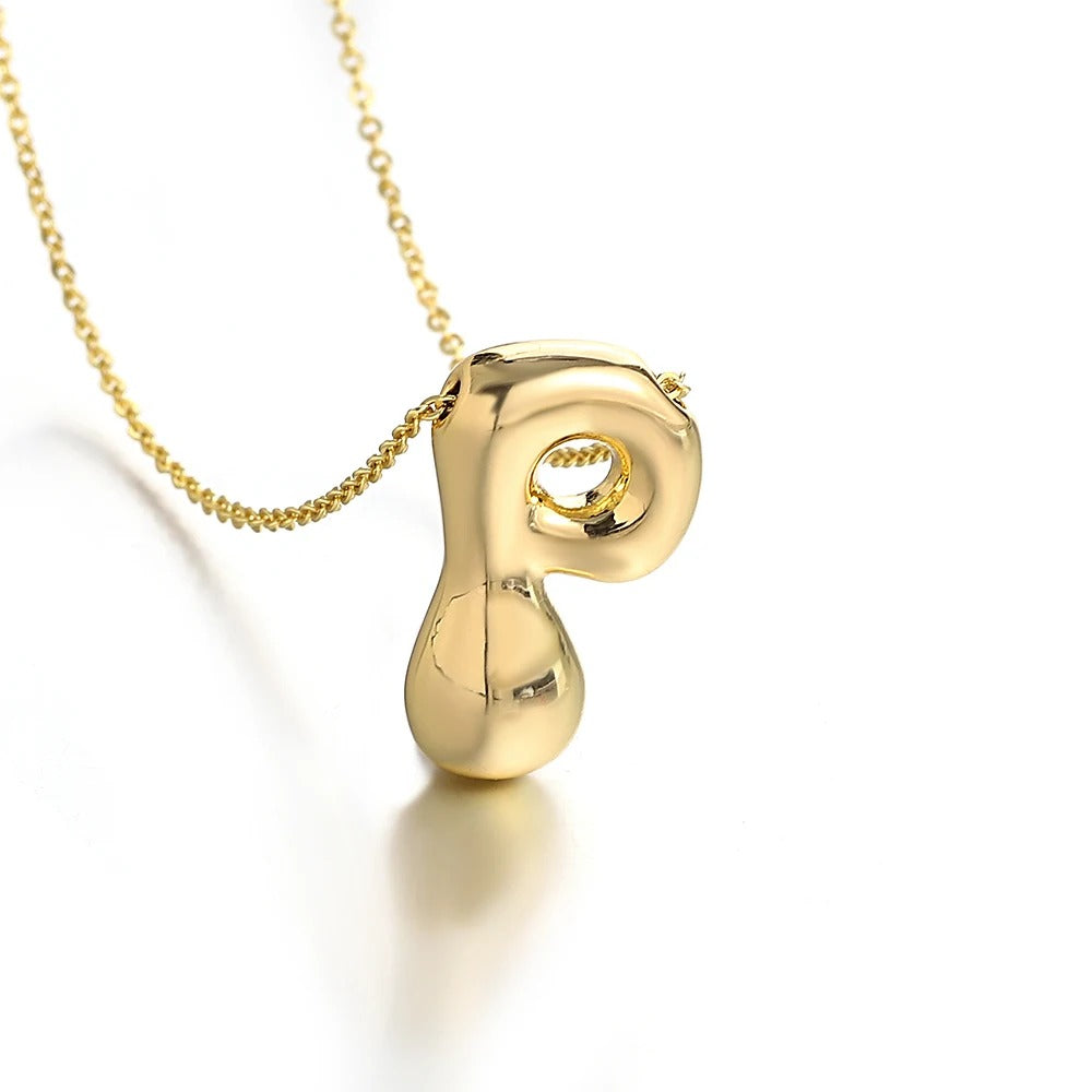 Bubble Initial Letter Necklace-Customized Jewel
