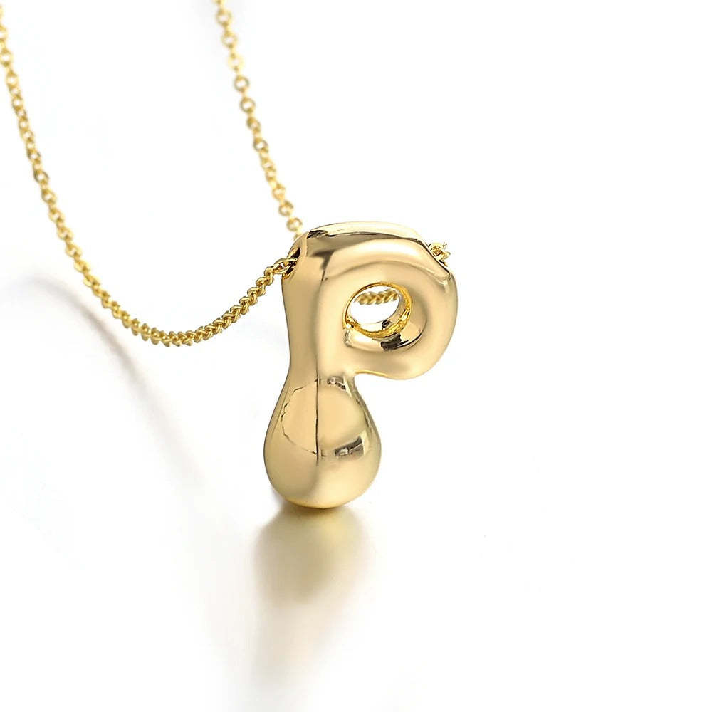 Bubble Initial Letter Necklace-Customized Jewel