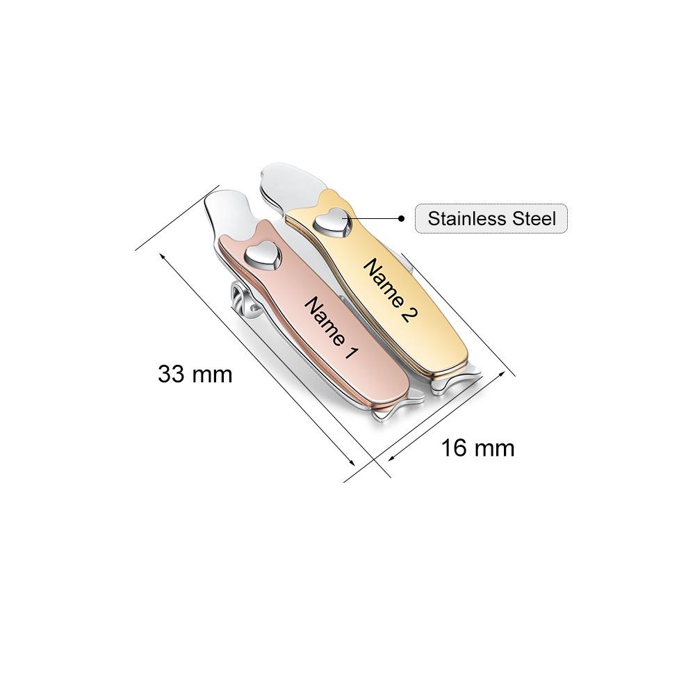 Bond Between Sister Custom Engraved Pin - Two Sisters-Customized Jewel