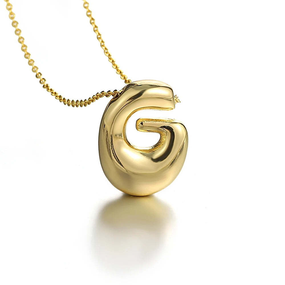 Bubble Initial Letter Necklace-Customized Jewel