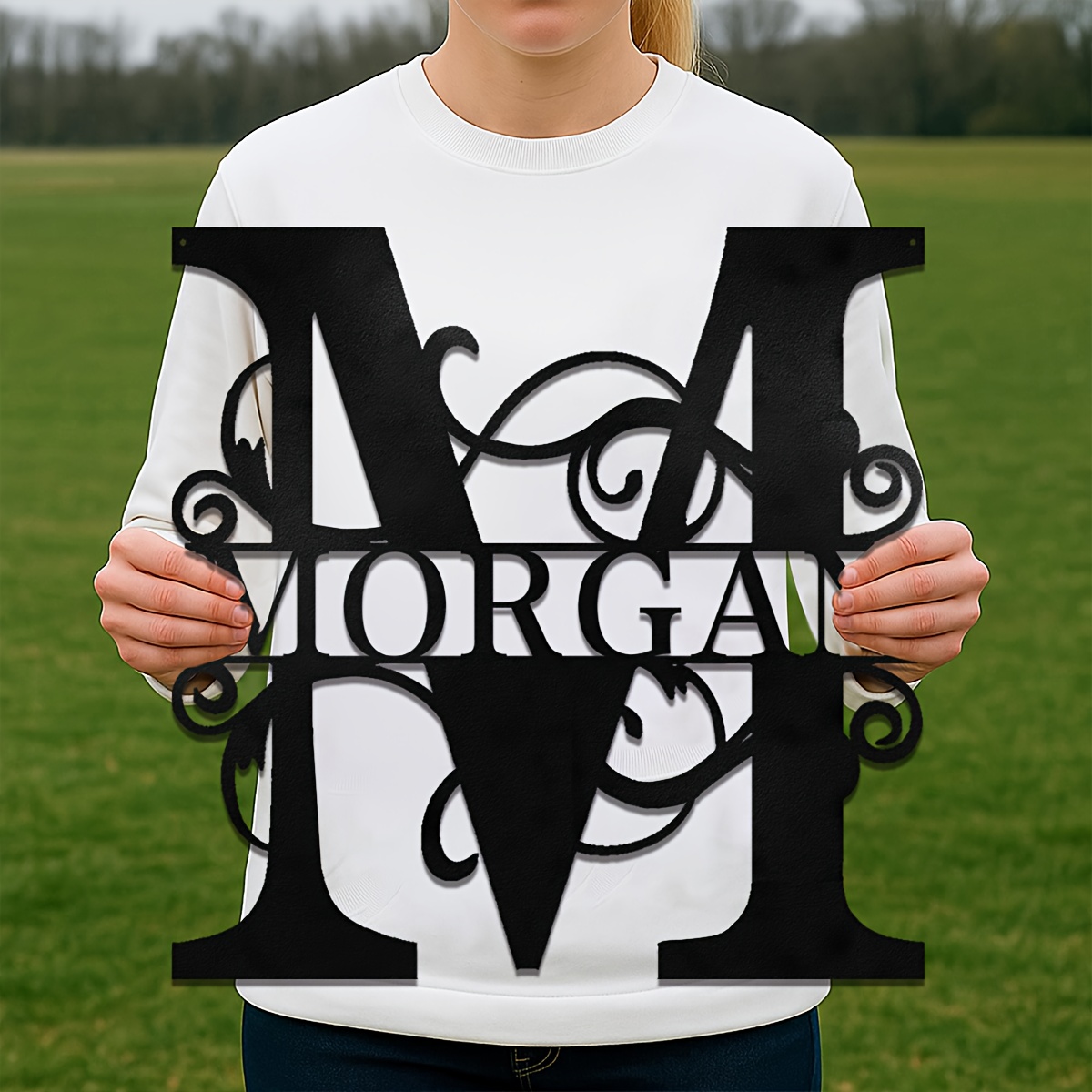 1 Piece Customizable One Alphabet Metal Sign