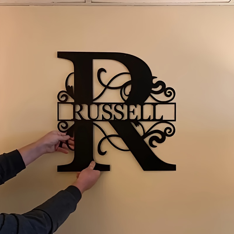 1 Piece Customizable One Alphabet Metal Sign