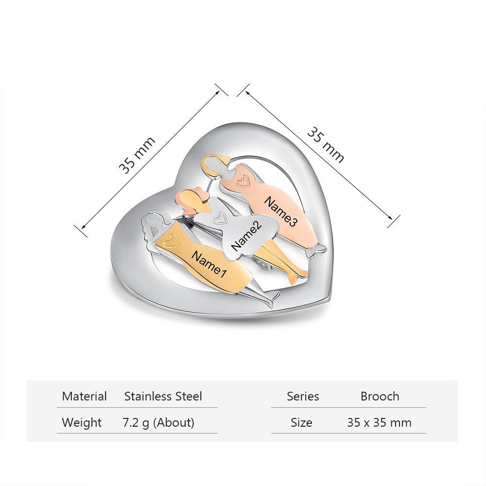 Different Sisters Custom Brooch-Customized Jewel