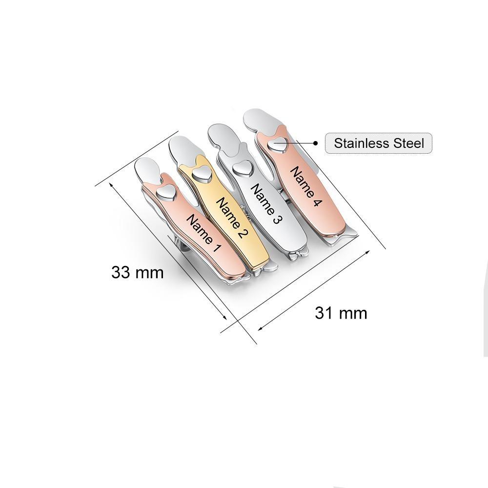 Bond Between Sister Custom Engraved Pin - Four Sisters-Customized Jewel