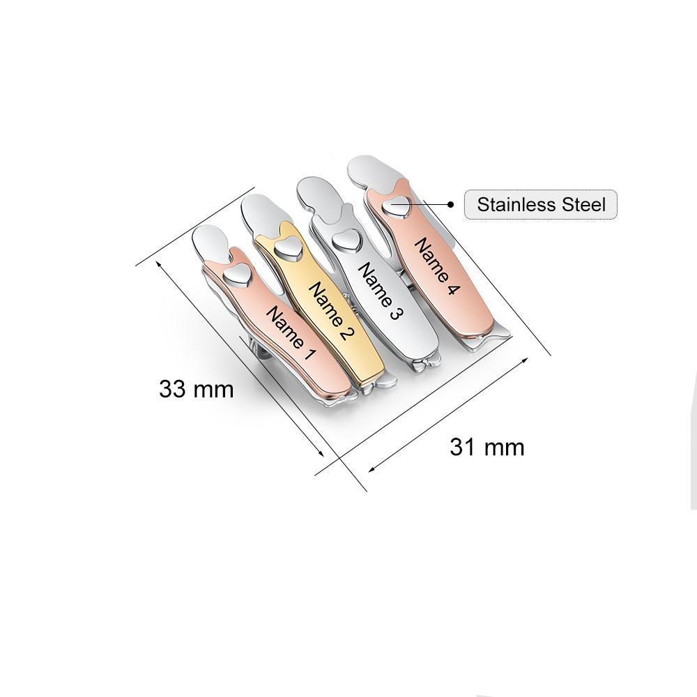 Bond Between Sister Custom Engraved Pin - Four Sisters-Customized Jewel