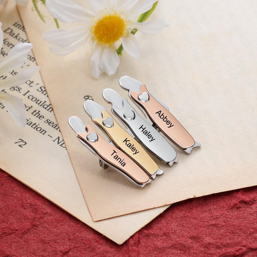 Bond Between Sister Custom Engraved Pin - Four Sisters-Customized Jewel