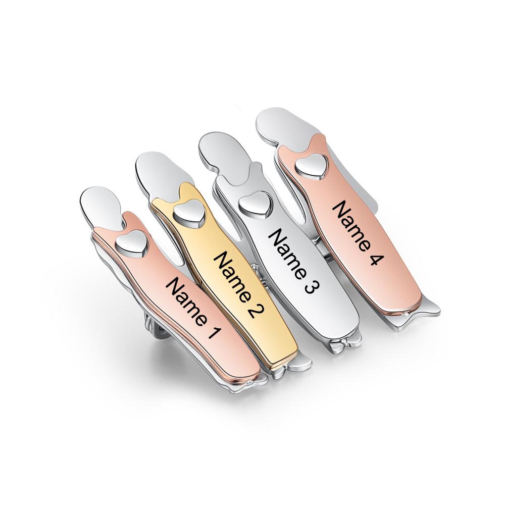 Bond Between Sister Custom Engraved Pin - Four Sisters-Customized Jewel