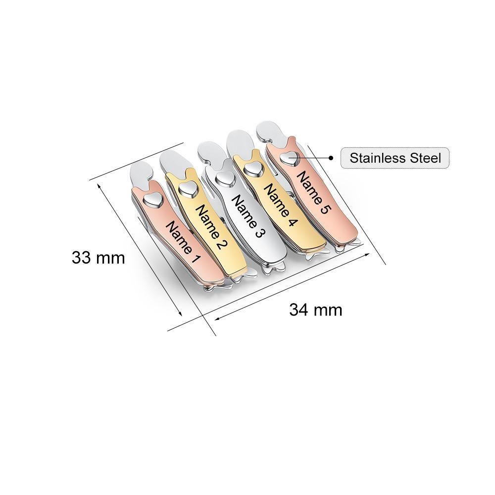 Bond Between Sister Custom Engraved Pin - Five Sisters-Customized Jewel