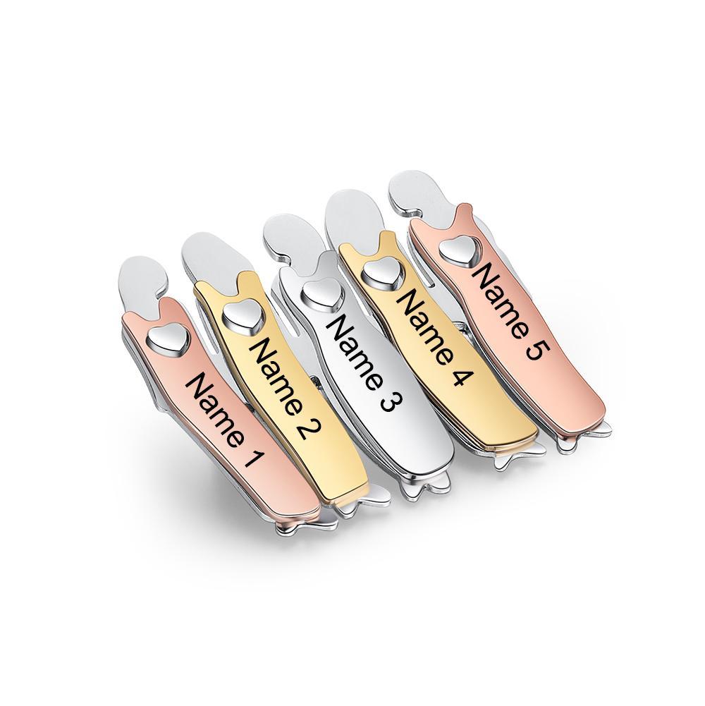 Bond Between Sister Custom Engraved Pin - Five Sisters-Customized Jewel