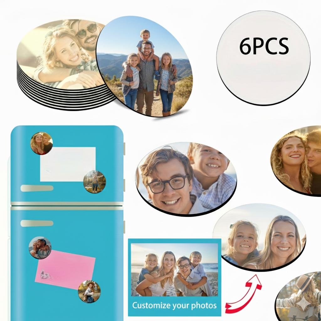 Customizable Photo Refrigerator Magnets