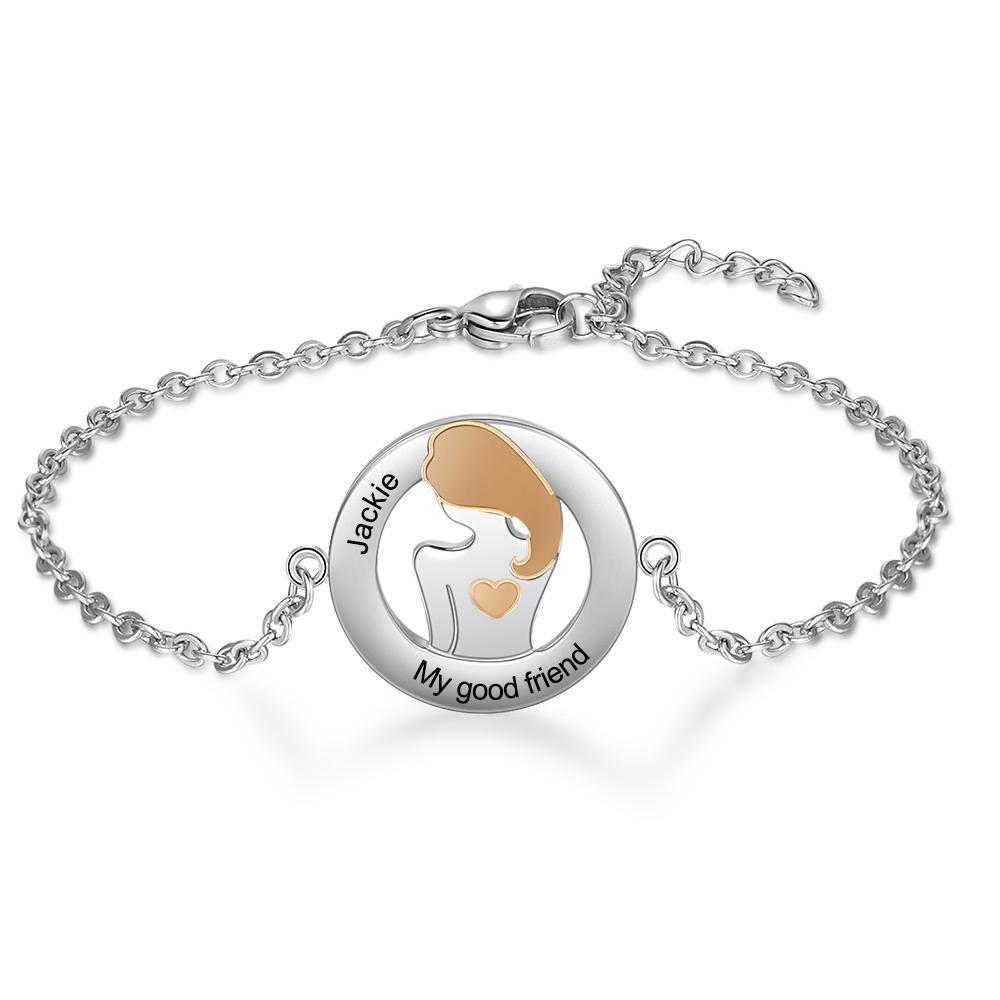 I Got Your Back Sister Chain Bracelet-Customized Jewel
