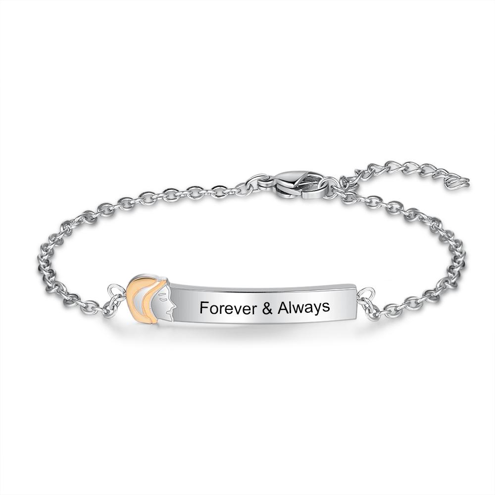 Custom Big Sister Tag Chain Bracelet-Customized Jewel