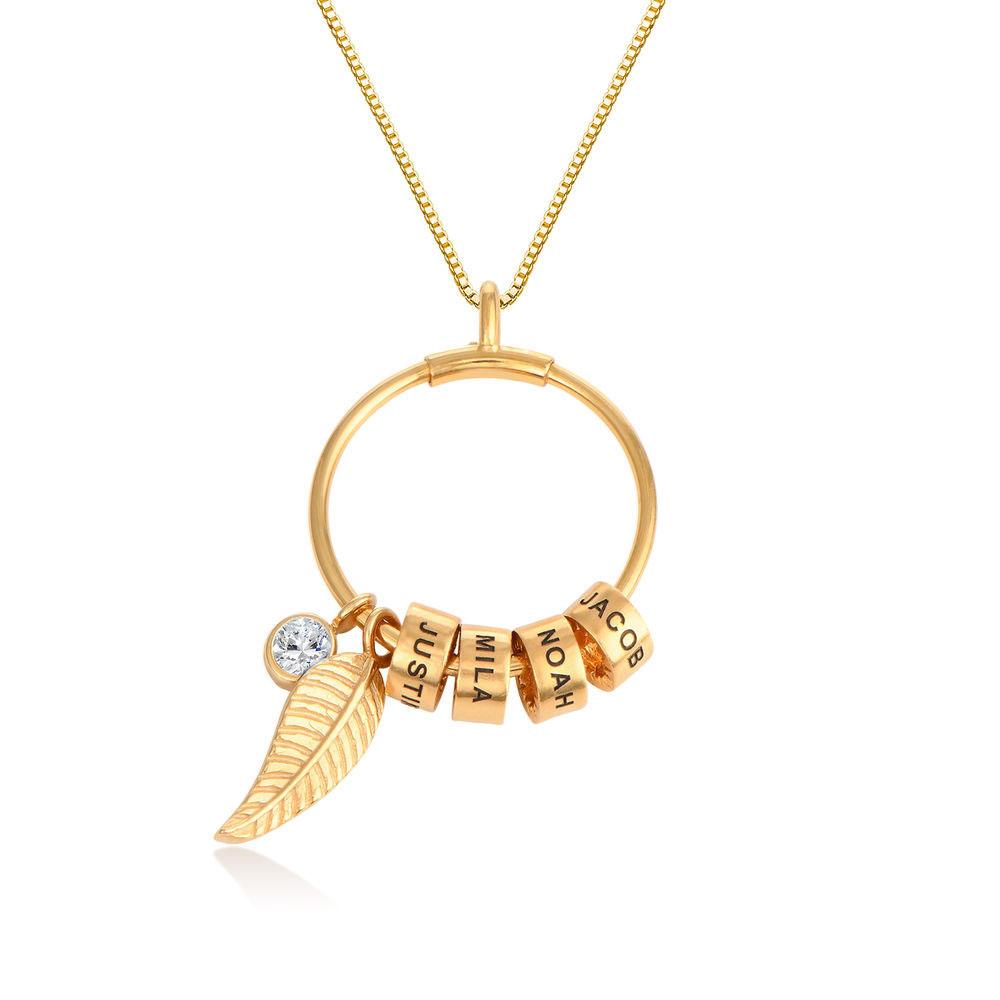 Custom Circle Pendant Necklace - 5 Custom Names & Birthstones-Customized Jewel