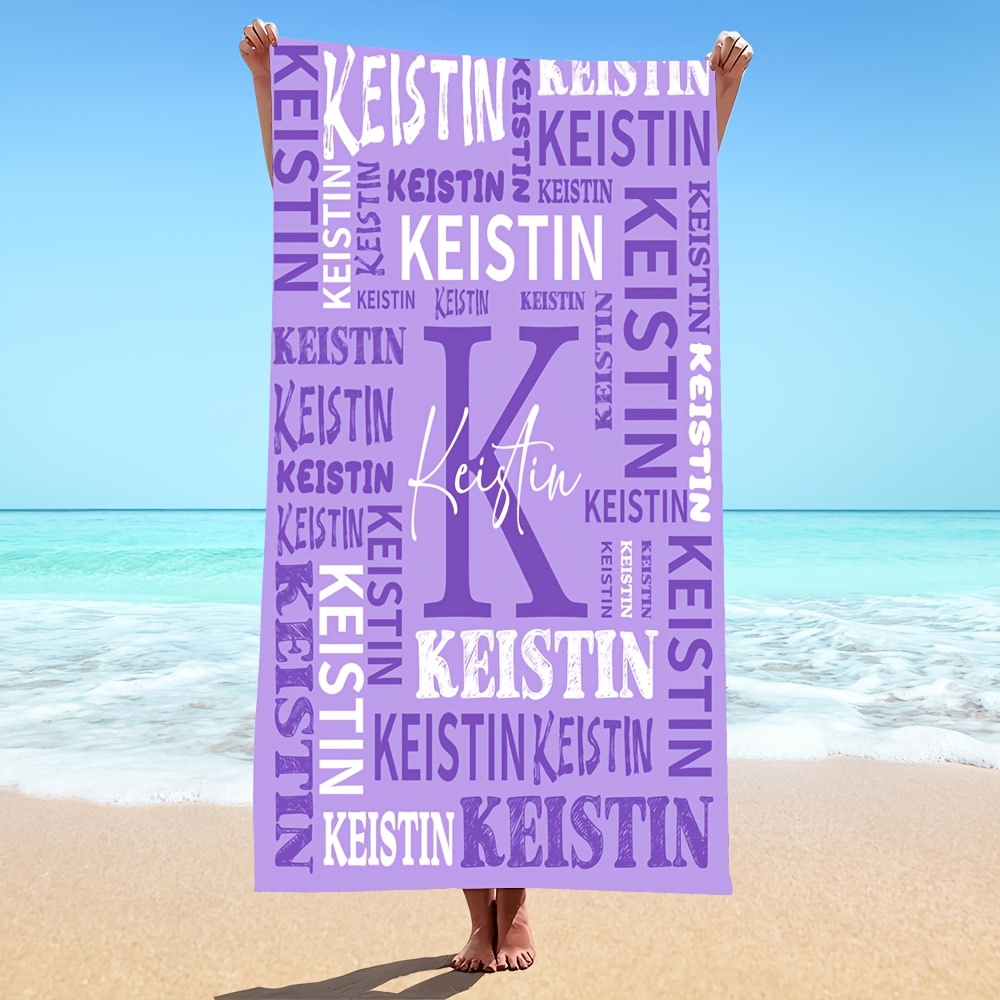 Custom Name Beach Towel