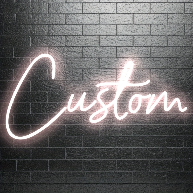 Personalized Adjustable Wall Light With Text And Sign