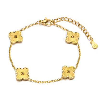 Charming Clover Linked Bracelet-Customized Jewel